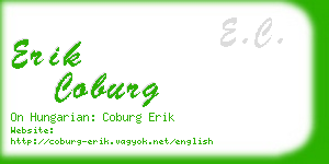 erik coburg business card